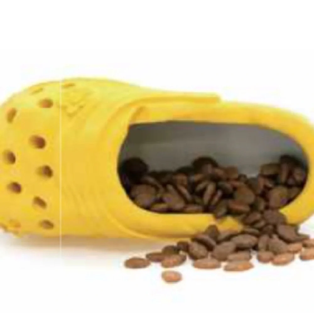 Red Natural Rubber Dog Chew Toy Slipper | Treat‎ Dispenser | 5x2 in